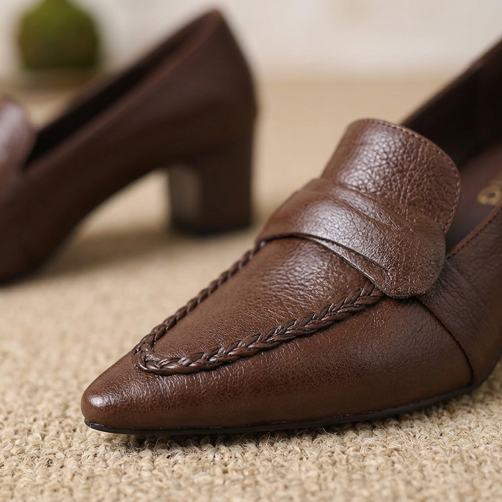 Viola Genuine Leather Heels
