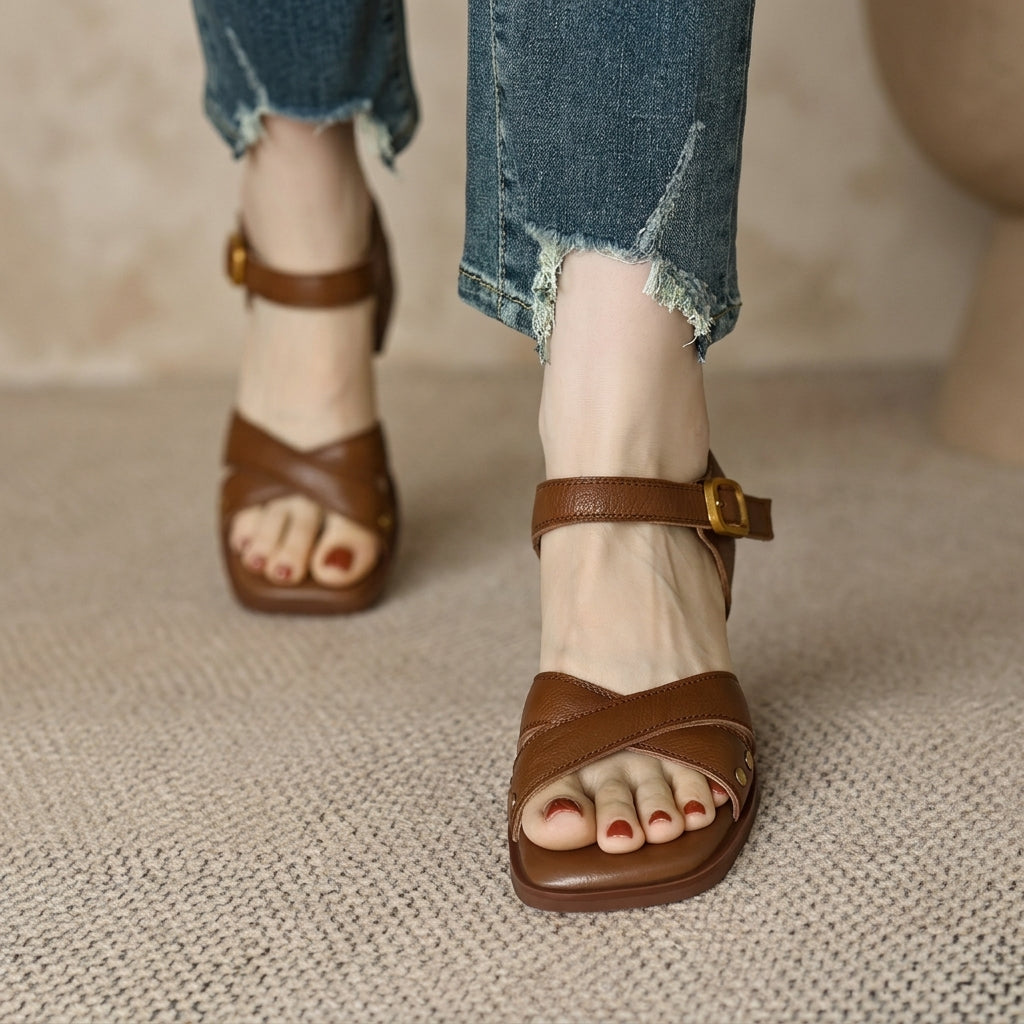 Victoria Block Heel Sandals