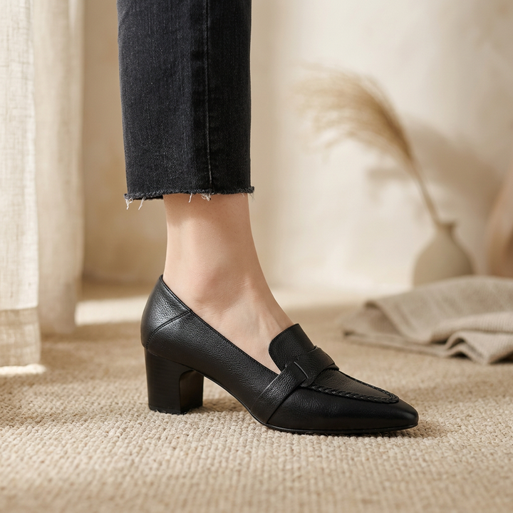 Viola Genuine Leather Heels