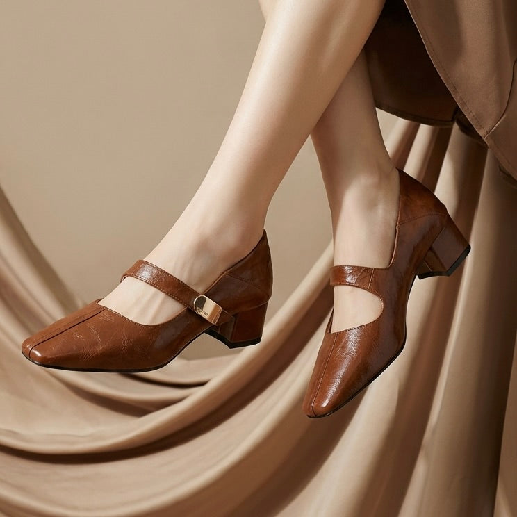 Verona Buckle Heels