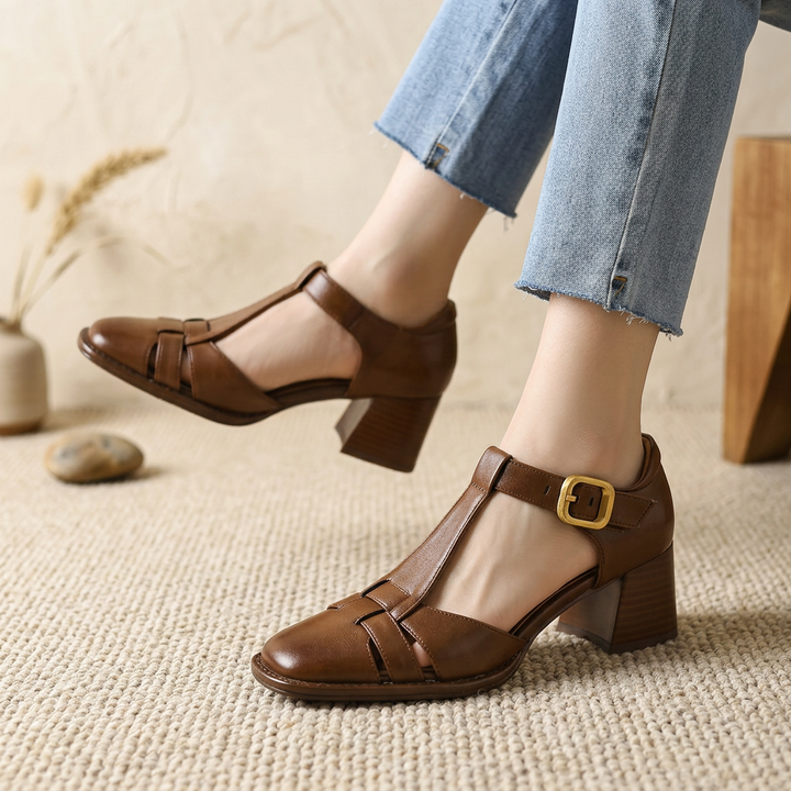 Valesia Leather Heels