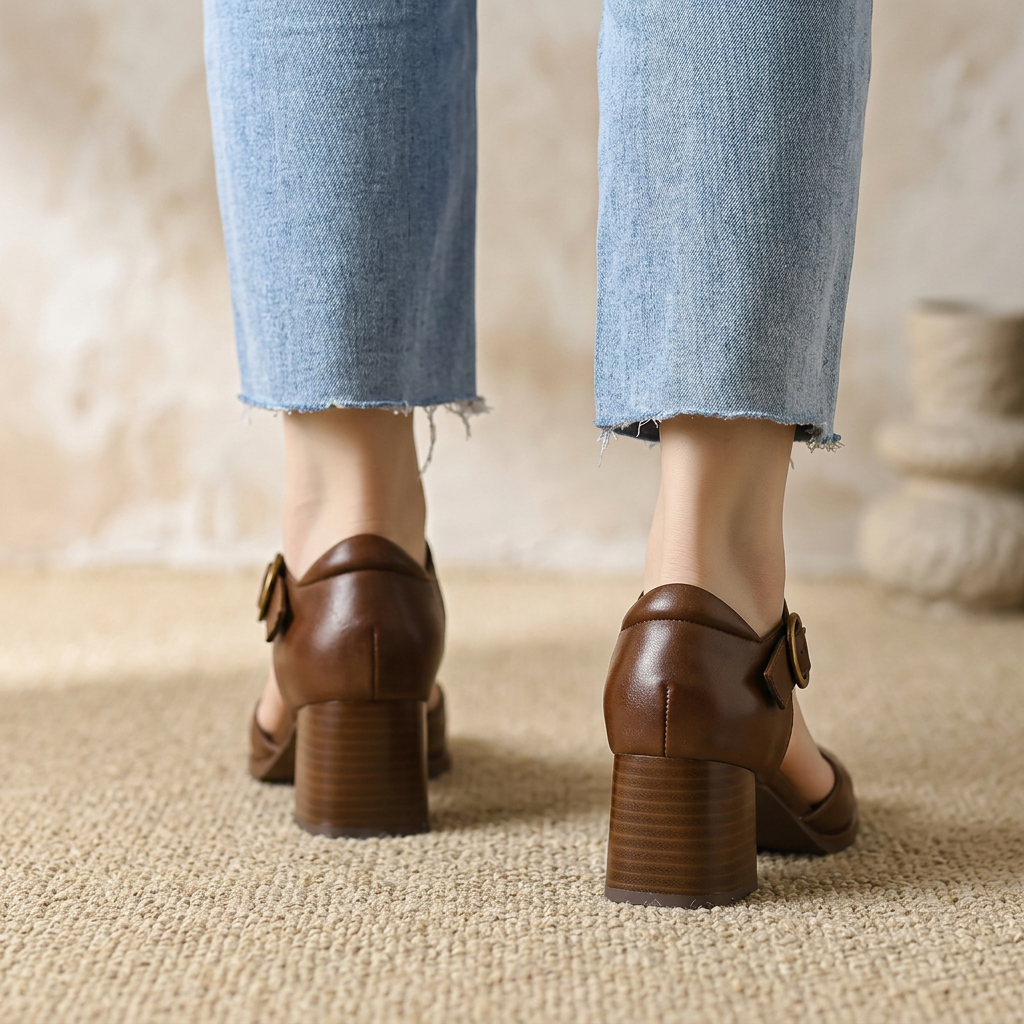 Valesia Leather Heels