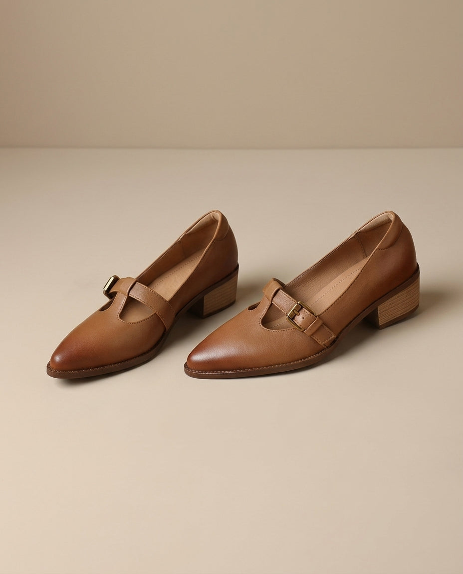 Sienna Leather Heels