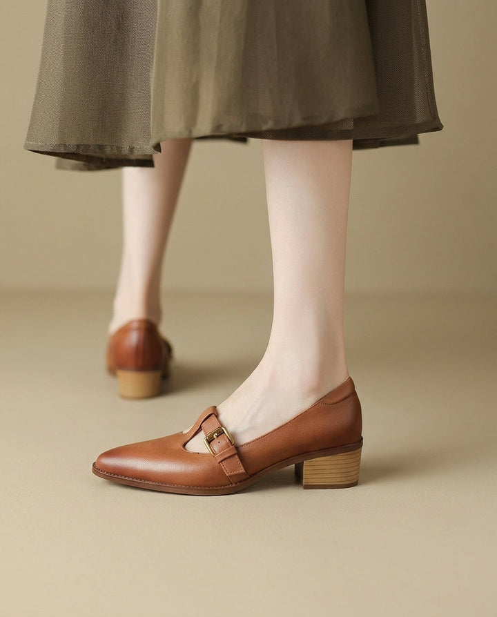 Sienna Leather Heels