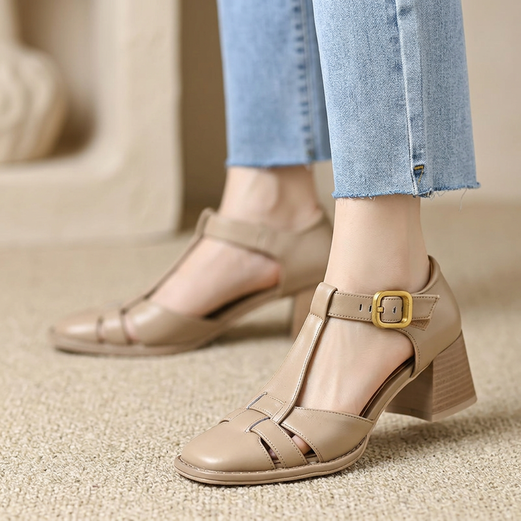 Valesia Leather Heels