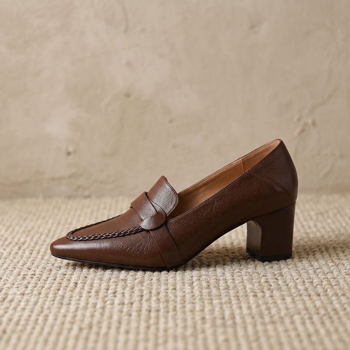 Viola Genuine Leather Heels