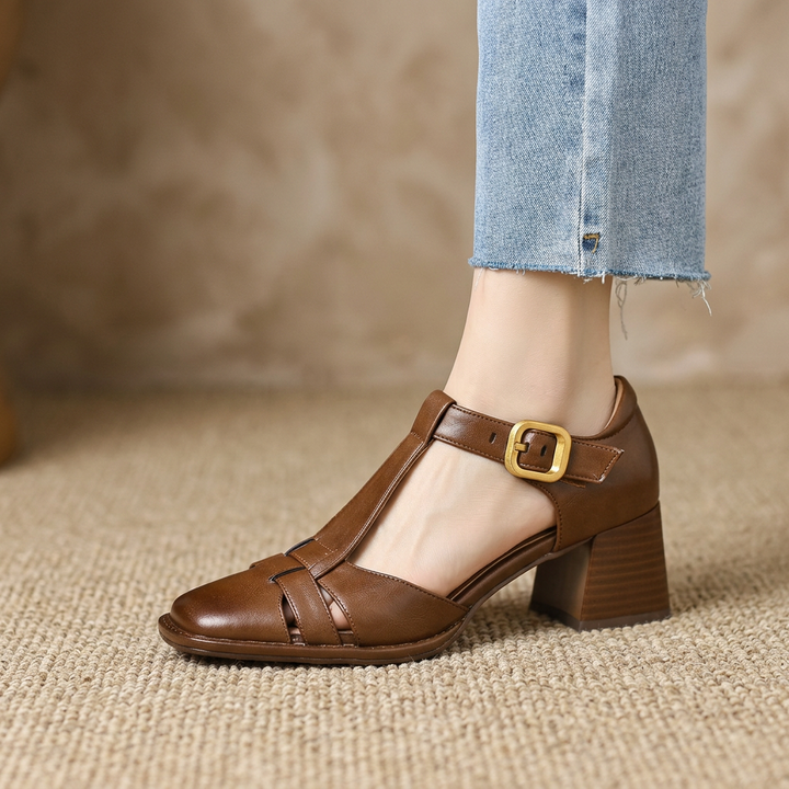 Valesia Leather Heels