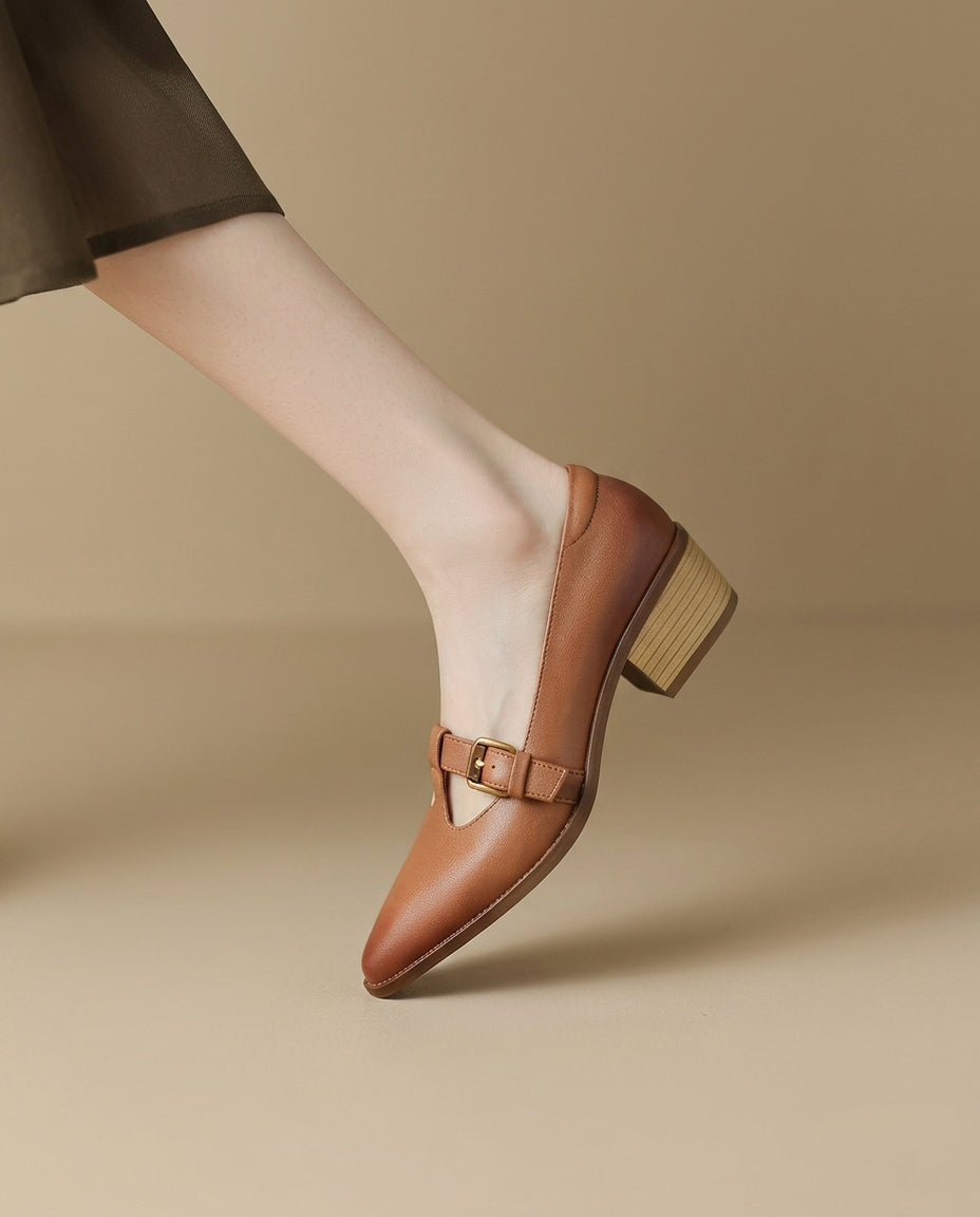Sienna Leather Heels