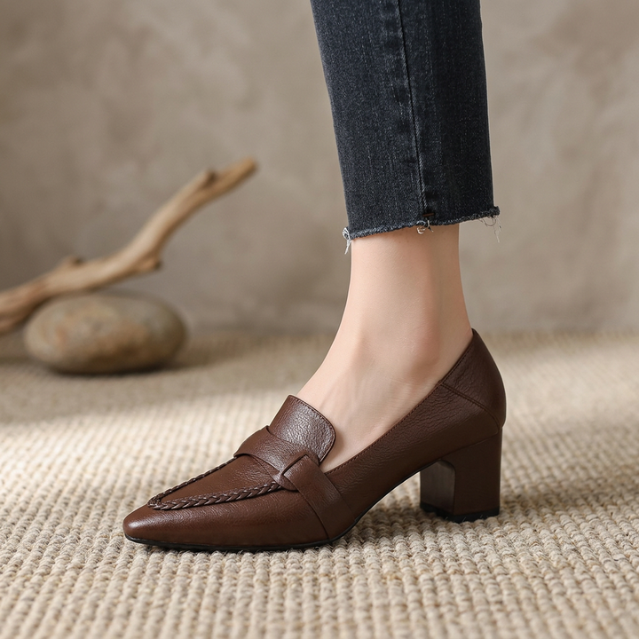 Viola Genuine Leather Heels