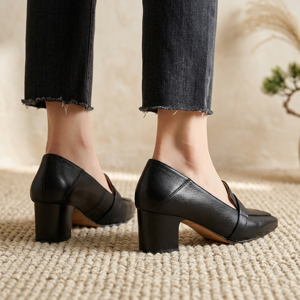 Viola Genuine Leather Heels