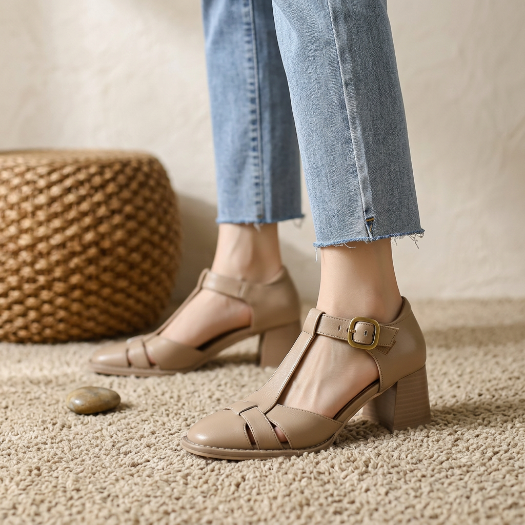 Valesia Leather Heels